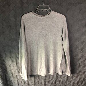 Orb Blouse Womens Size Medium Grey Gray Long Sleeve NWT Ellyse Lux Knit
